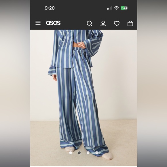 ASOS Blue Striped Pajama Set - Picture 5 of 7